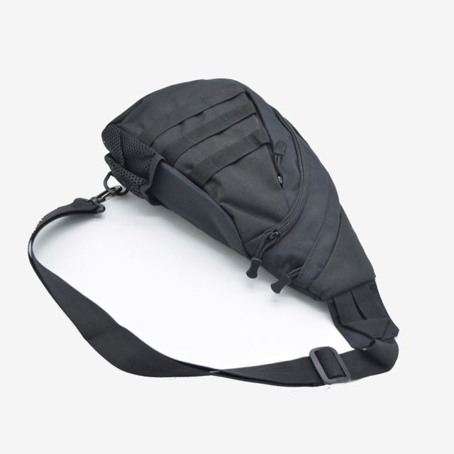 Однолямочный рюкзак Military USB черный