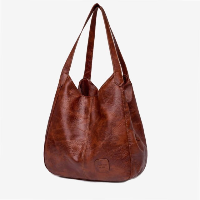 Женская сумка мешок коричневая