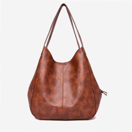 Женская сумка мешок коричневая